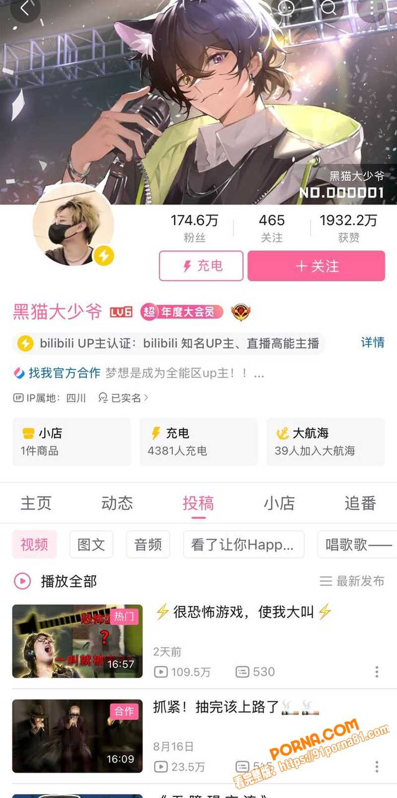 百万UP主 黑猫大少爷 ...（1）