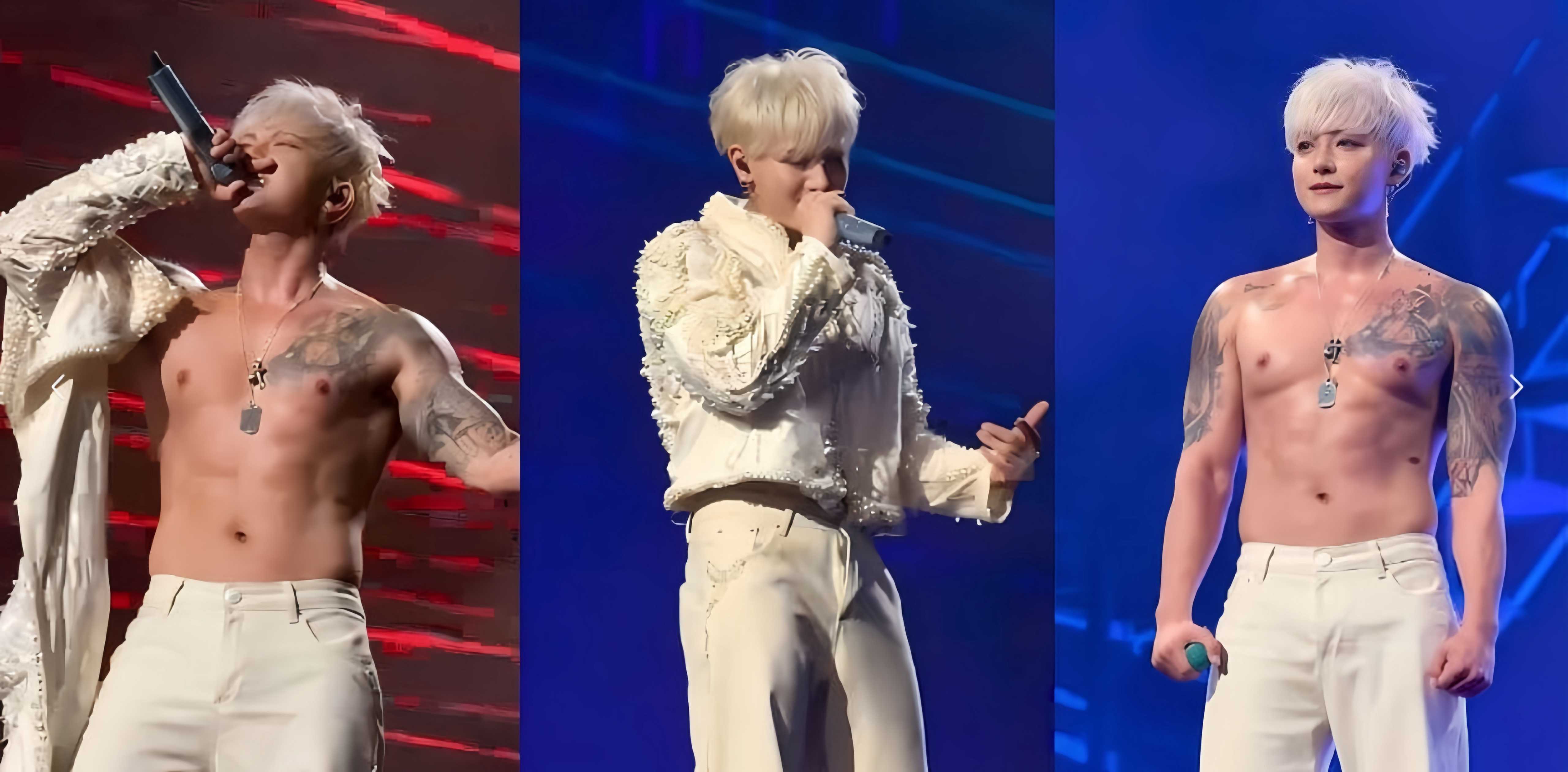 顶流男星 黄子韬 成都演唱会翻车 全程裸身热舞 拉链竟然不拉 难道天热在遛鸟？