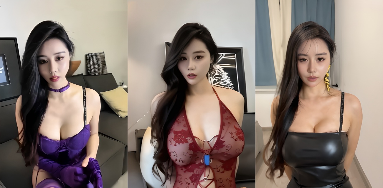 抖音百万粉网红 多吃生菜 定制私拍 穿情趣内衣姿态撩人 被两人前后夹击淫靡不堪！