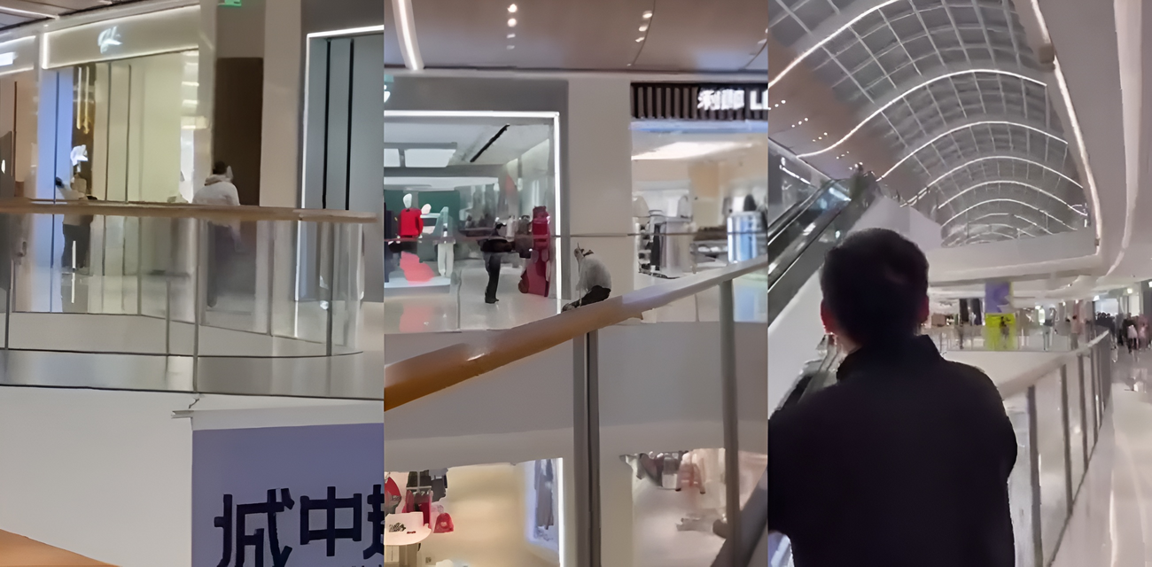 南昌万象城惊魂！男子无故持刀狂砍路人 保安胸口中刀血流成河 商场瞬间变修罗场！
