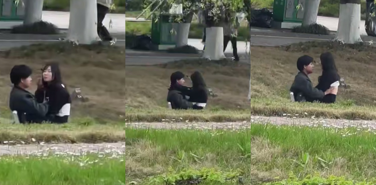 成都文理学院大学生情侣 校园长椅大胆热吻 路人偷拍直接上热搜！